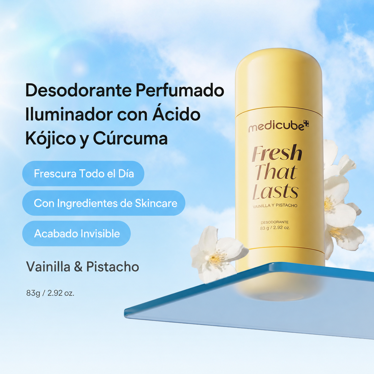 Desodorante Blanqueador de Cúrcuma y Ácido Kójico
